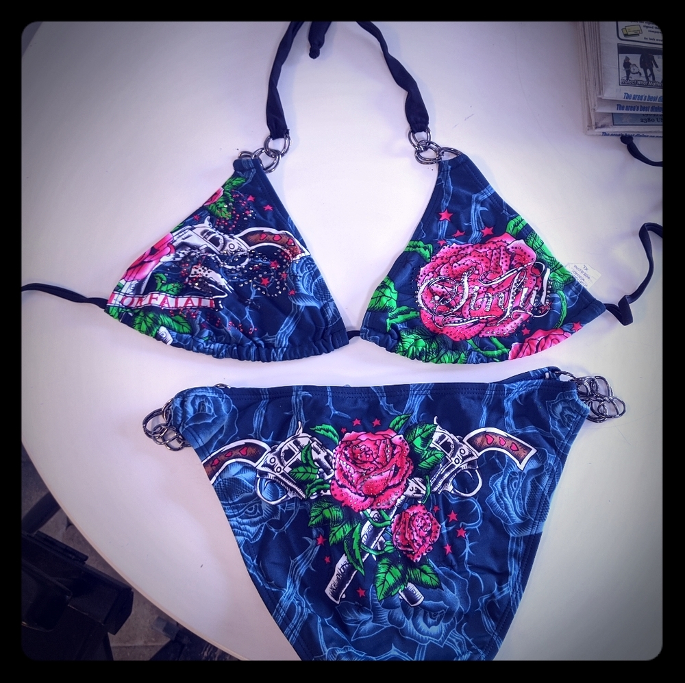 NWT Sinful by Affliction bathing suit XLG